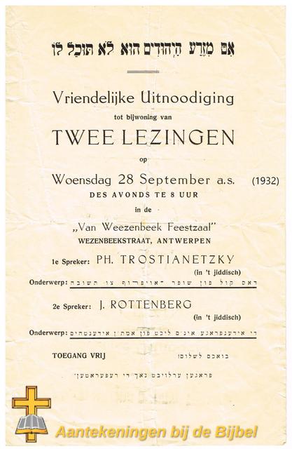 Elim, lezing 28 september 1932